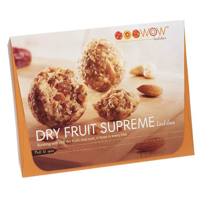 Wow Laddus Dry Fruit Supreme (12 pieces)