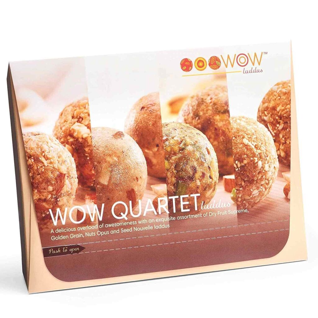 Wow Laddus Quartet Box (4 in 1) 12 pieces